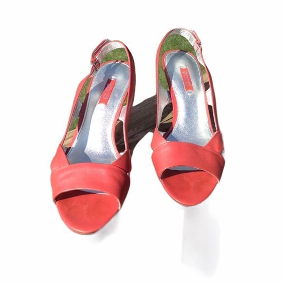 ECCO Red Leather Sandals - Picture 1 of 5